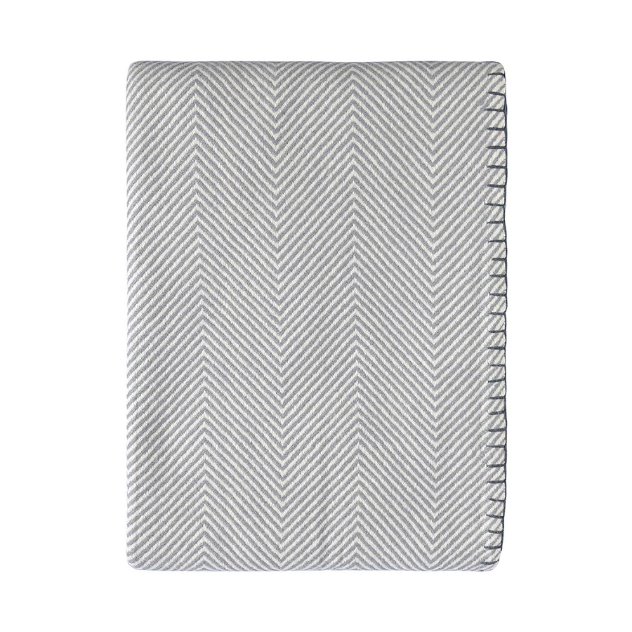 Плед Tkano Essential 130х180 см, 100% шерсть мериноса, серый