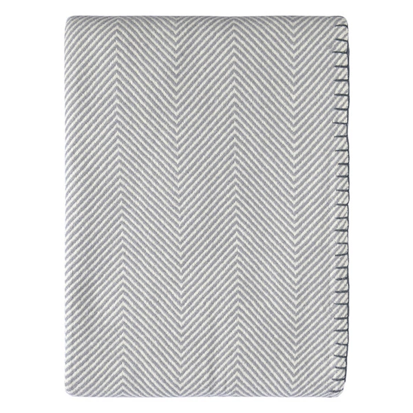 Плед Tkano Essential 130х180 см, 100% шерсть мериноса, серый