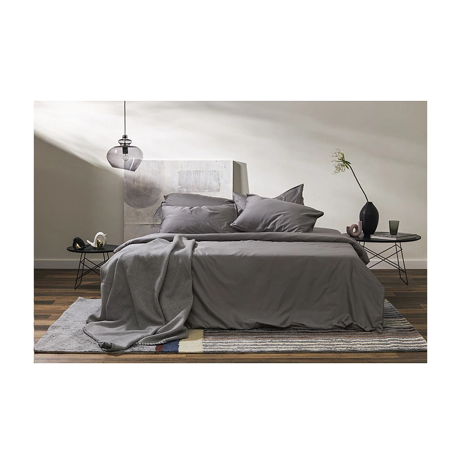 Плед Tkano Essential 130х180 см, 100% шерсть мериноса, серый