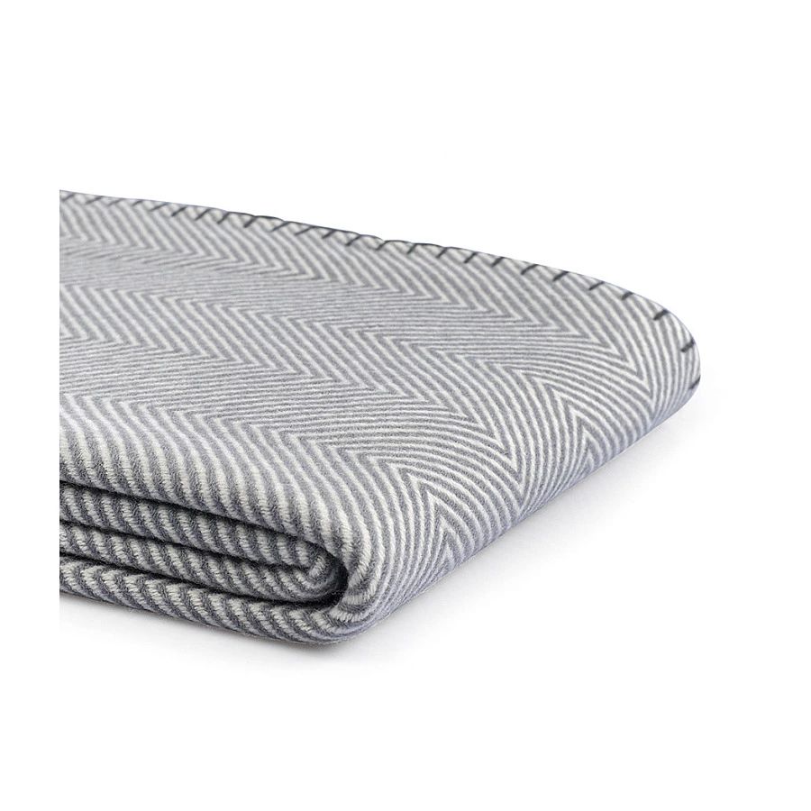 Плед Tkano Essential 130х180 см, 100% шерсть мериноса, серый