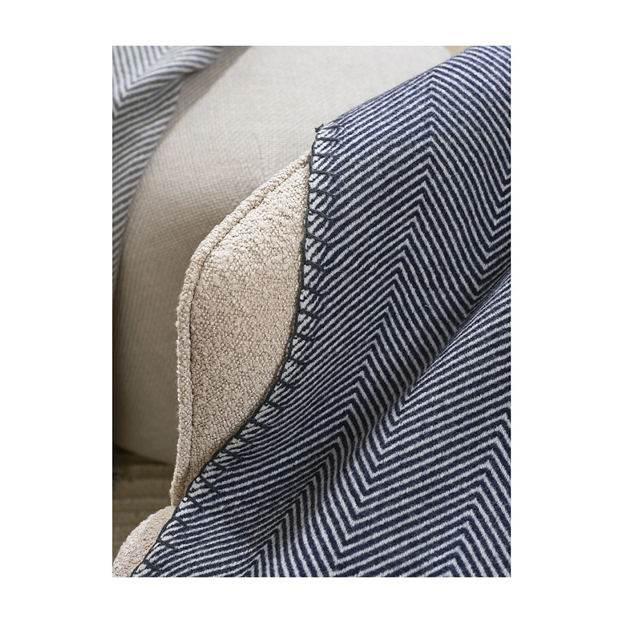 Плед Tkano Essential 130х180 см, 100% шерсть мериноса, синий