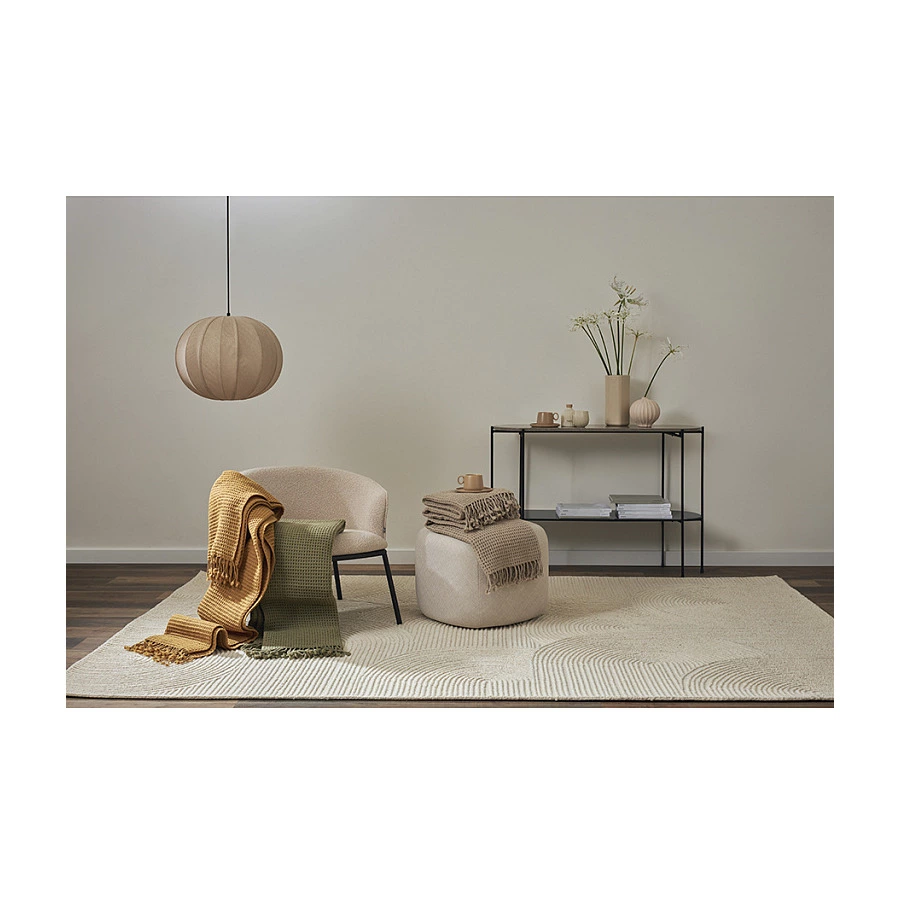 Плед Tkano Essential 130х180 см, 100% шерсть, охровый