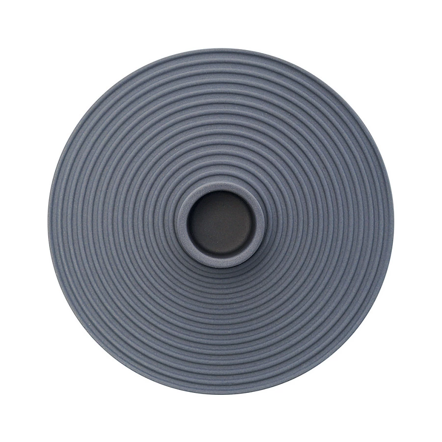 Подсвечник Tkano Essential каменная керамика, темно-синий