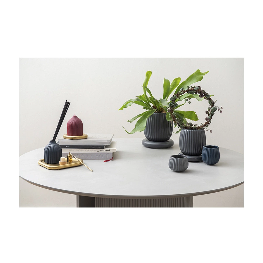 Подсвечник круглый с титановым покрытием Tkano Edge нержавеющая сталь, золотистый