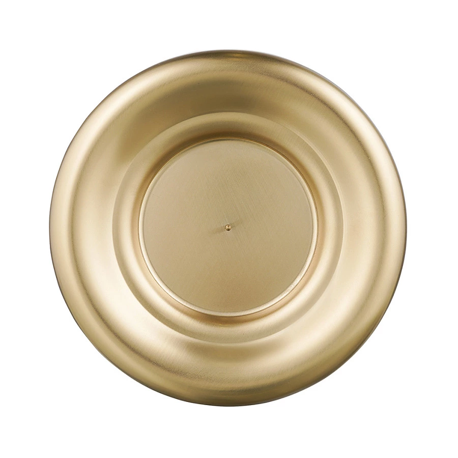 Подсвечник круглый с титановым покрытием Tkano Edge нержавеющая сталь, золотистый