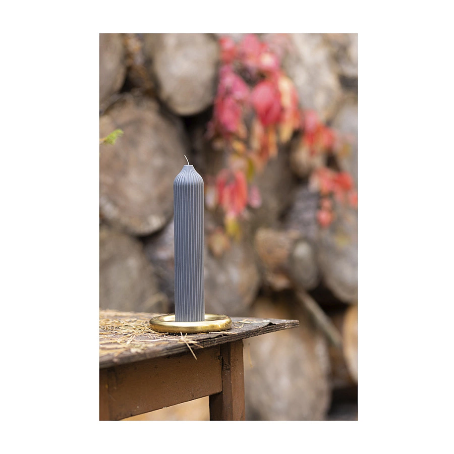 Подсвечник круглый с титановым покрытием Tkano Edge нержавеющая сталь, золотистый