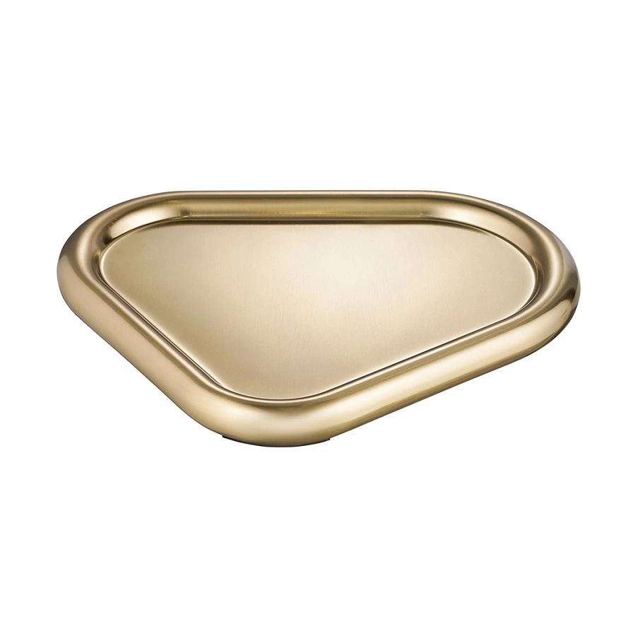 Подсвечник треугольный с титановым покрытием Tkano Edge нержавеющая сталь, золотистый