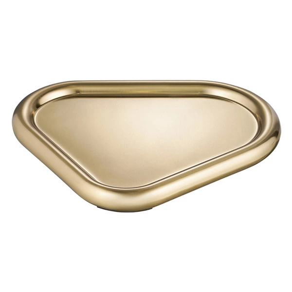 Подсвечник треугольный с титановым покрытием Tkano Edge нержавеющая сталь, золотистый