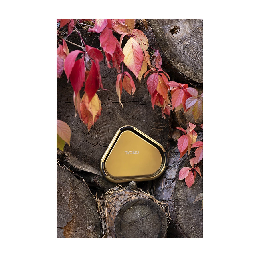 Подсвечник треугольный с титановым покрытием Tkano Edge нержавеющая сталь, золотистый