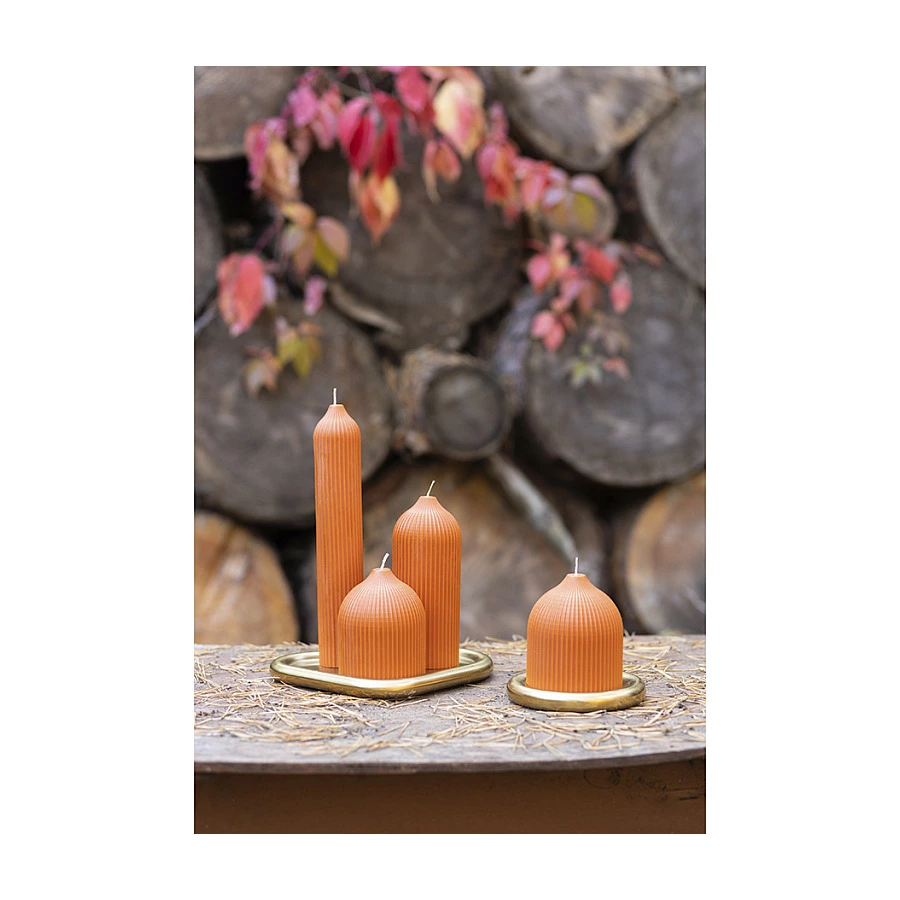 Подсвечник треугольный с титановым покрытием Tkano Edge нержавеющая сталь, золотистый