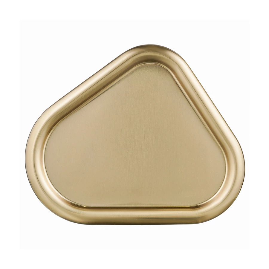 Подсвечник треугольный с титановым покрытием Tkano Edge нержавеющая сталь, золотистый