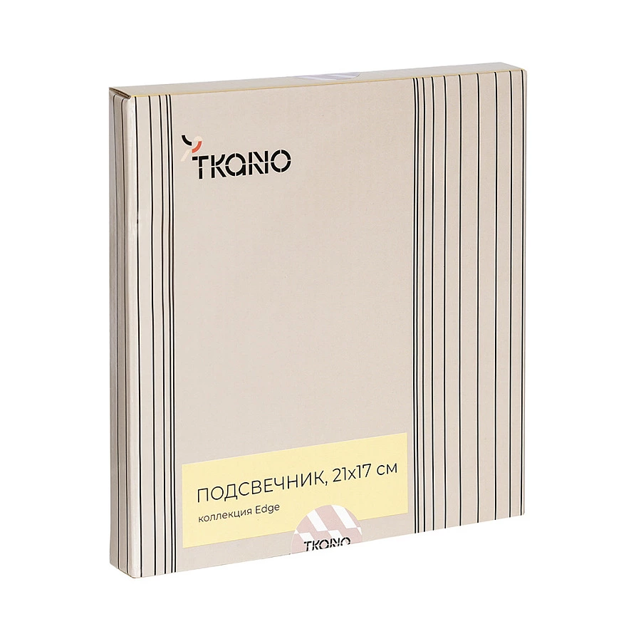 Подсвечник треугольный с титановым покрытием Tkano Edge нержавеющая сталь, золотистый