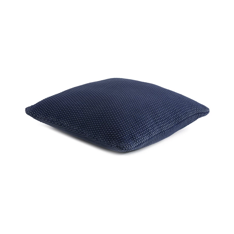 Подушка декоративная Tkano Essential 45x45 см, 100% стираный хлопок, 100% полиэстер, синяя
