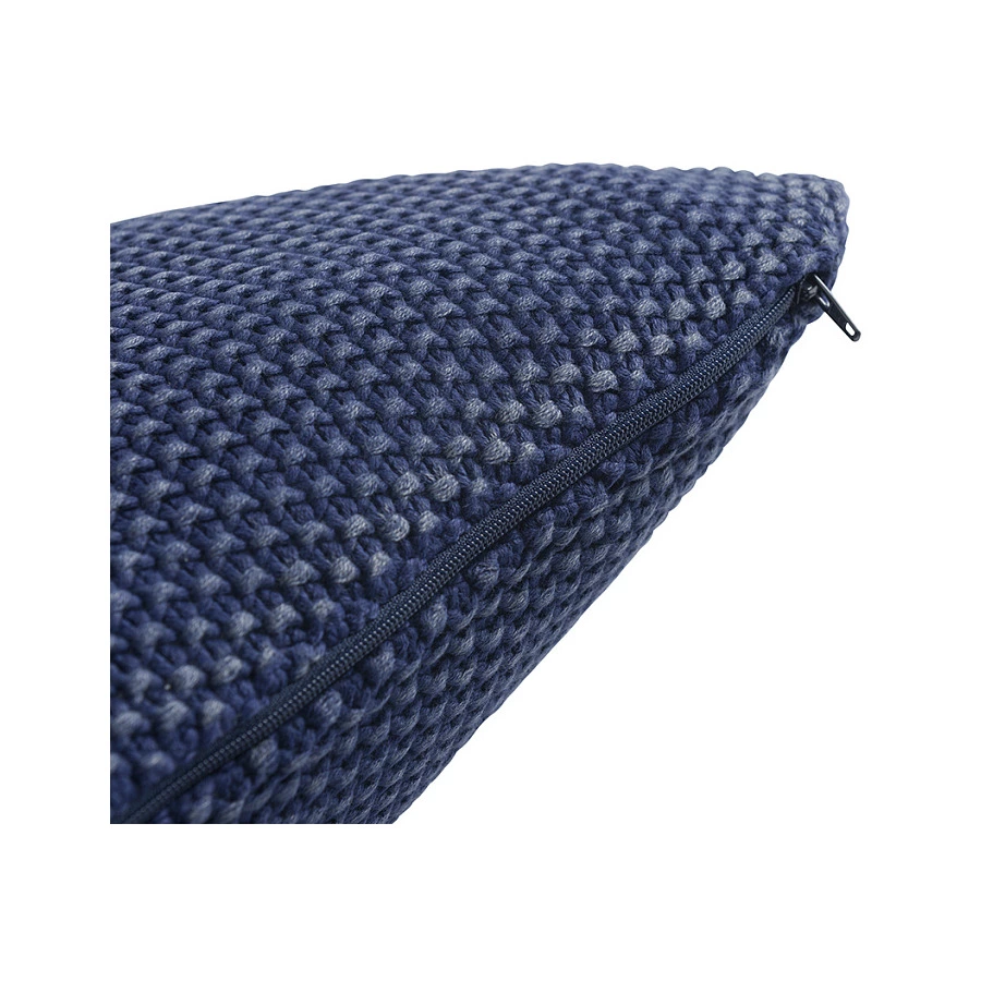 Подушка декоративная Tkano Essential 45x45 см, 100% стираный хлопок, 100% полиэстер, синяя