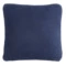 Подушка декоративная Tkano Essential 45x45 см, 100% стираный хлопок, 100% полиэстер, синяя