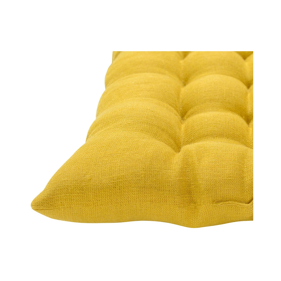 Подушка на стул Tkano Essential 40х40x4 см, 100% лен, горчичная