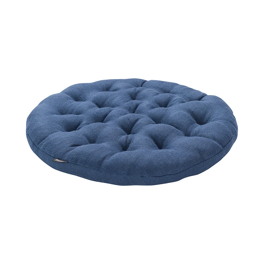 Подушка на стул Tkano Essential 40х40x4 см, 100% стираный лен, синяя