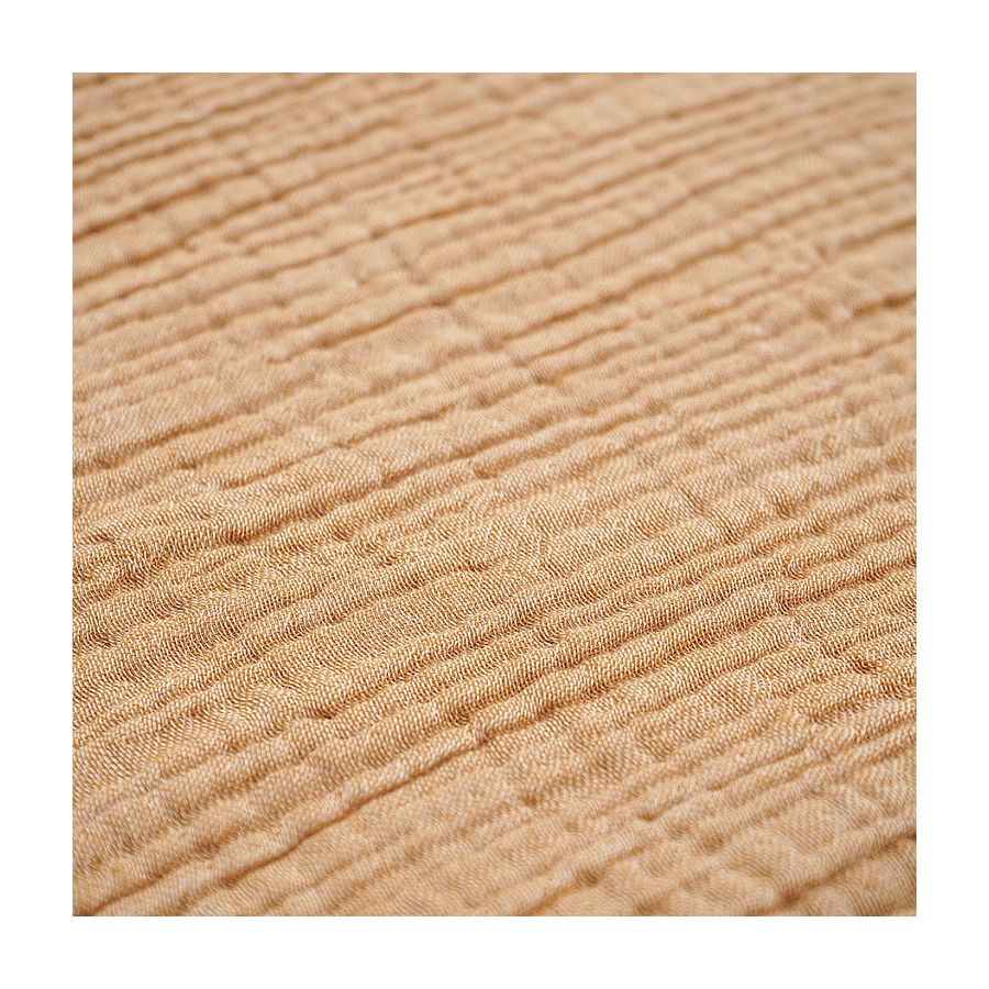 Покрывало двухстороннее Tkano Essential 180?250 см, 100% органический муслин, охровое