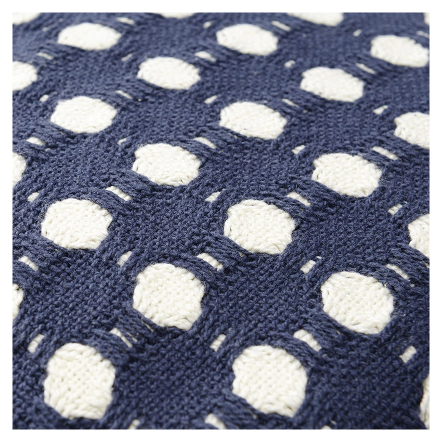 Покрывало Tkano Essential Polka dots, 230х250 см, 100% хлопок, синее