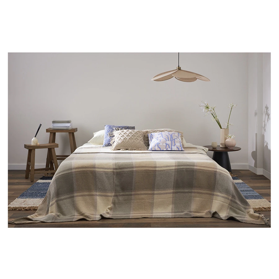 Покрывало Tkano Essential Warm traditions, 230х250 см, 100% хлопок, серое