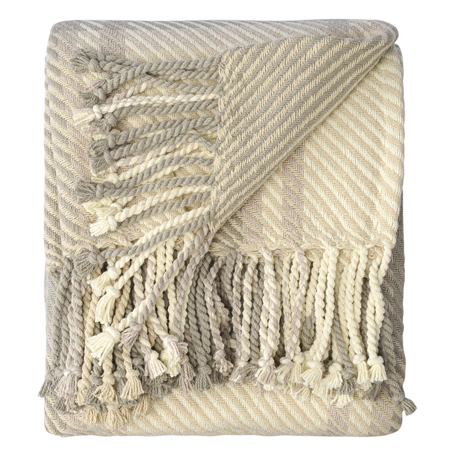 Покрывало Tkano Essential Warm traditions, 230х250 см, 100% хлопок, серое