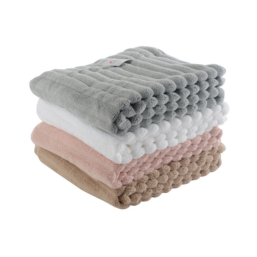 Полотенце банное Tkano Essential Waves, 70х140 см, 100% хлопок, бежевое