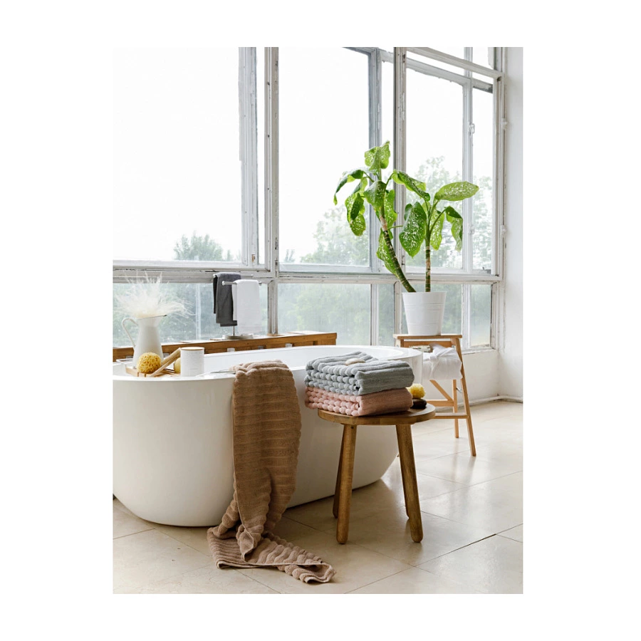 Полотенце банное Tkano Essential Waves, 70х140 см, 100% хлопок, бежевое