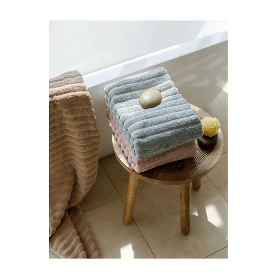 Полотенце банное Tkano Essential Waves, 70х140 см, 100% хлопок, бежевое