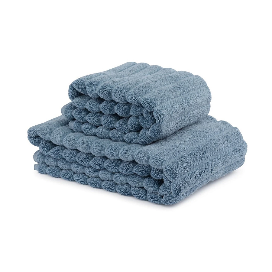 Полотенце банное Tkano Essential Waves, 70х140 см, 100% хлопок, джинсово-синее