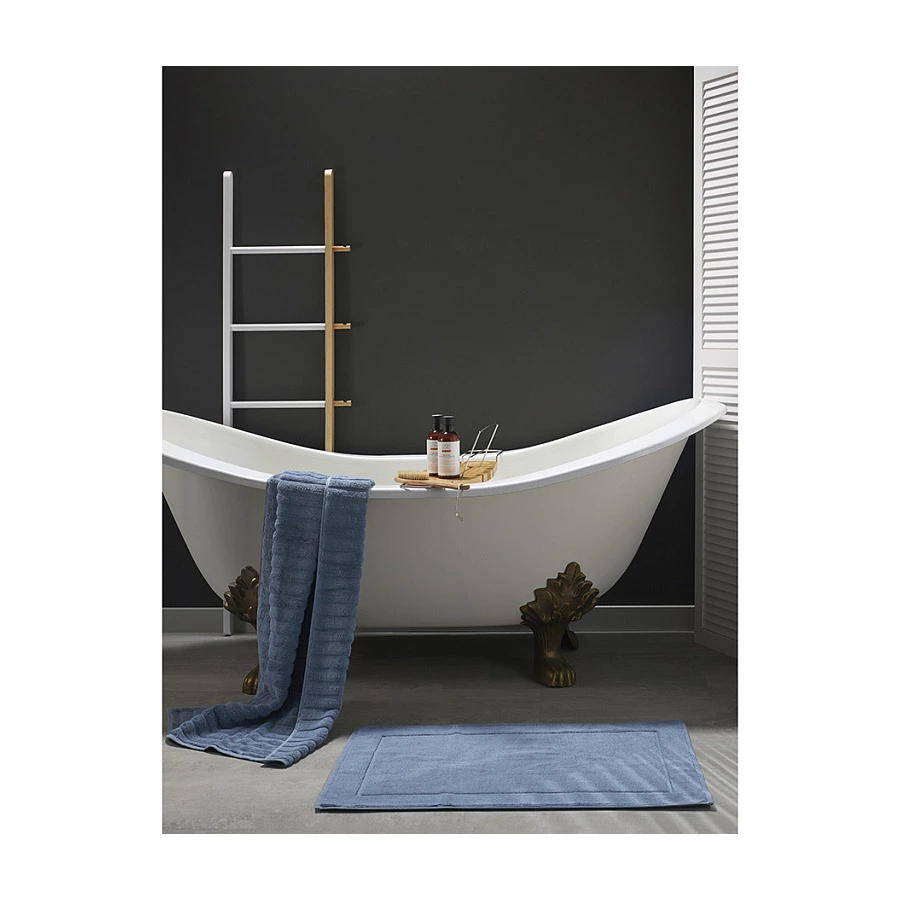 Полотенце банное Tkano Essential Waves, 70х140 см, 100% хлопок, джинсово-синее