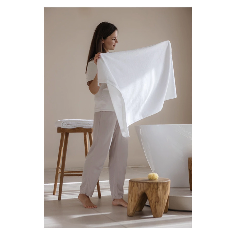 Полотенце банное Tkano Essential 90х150 см, 100% хлопок, белое