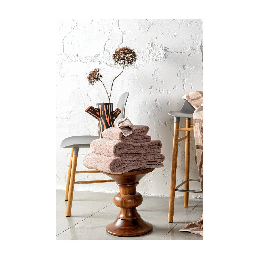 Полотенце банное Tkano Essential 90х150 см, 100% хлопок, коричневое