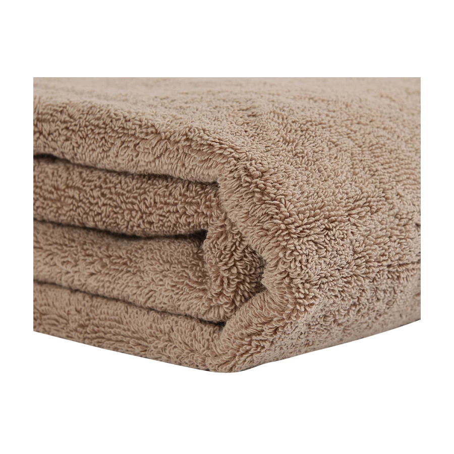 Полотенце банное Tkano Essential 90х150 см, 100% хлопок, коричневое