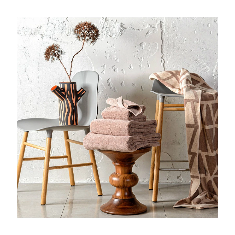 Полотенце банное Tkano Essential 90х150 см, 100% хлопок, коричневое