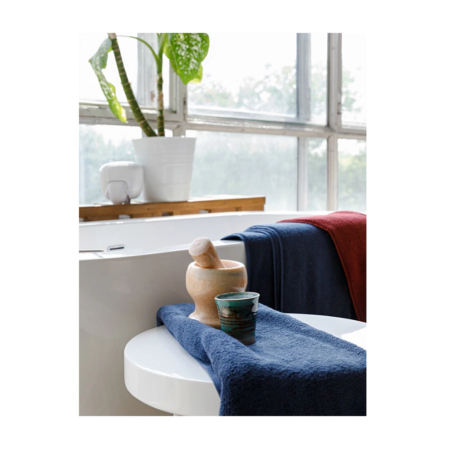 Полотенце банное Tkano Essential 70х140 см, 100% хлопок, синее