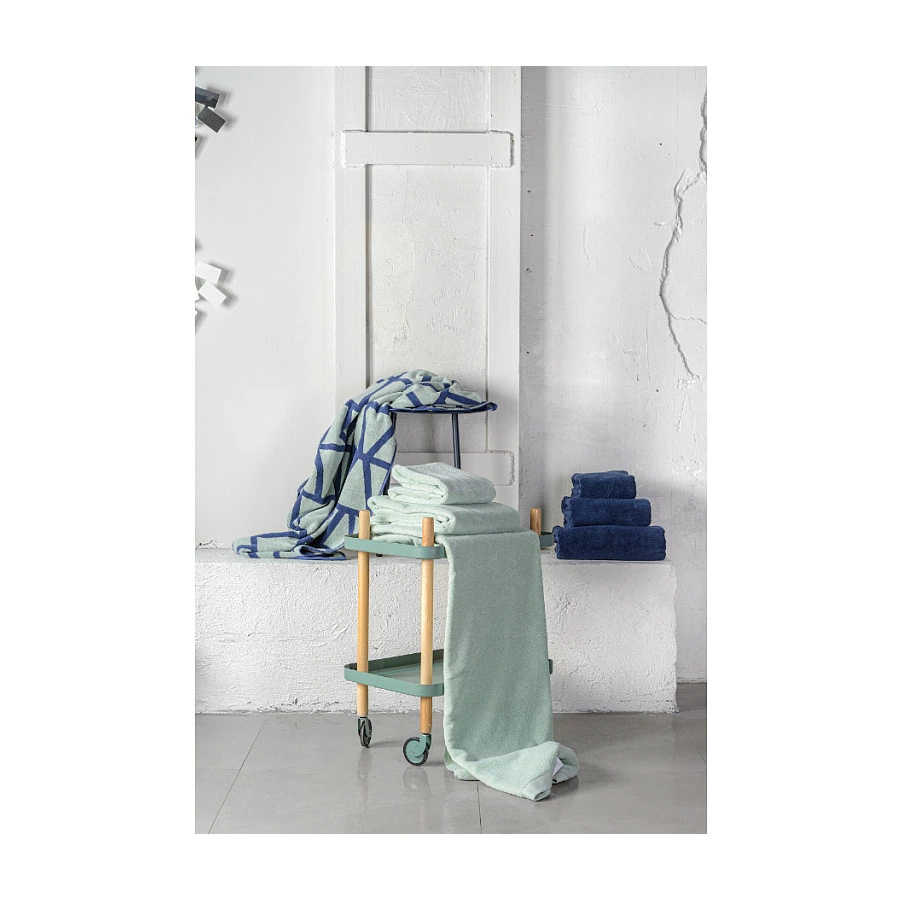 Полотенце банное Tkano Essential 70х140 см, 100% хлопок, синее