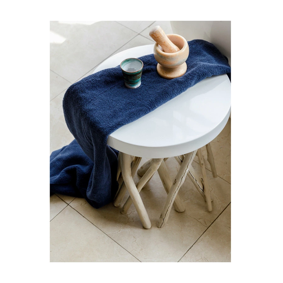 Полотенце банное Tkano Essential 70х140 см, 100% хлопок, синее