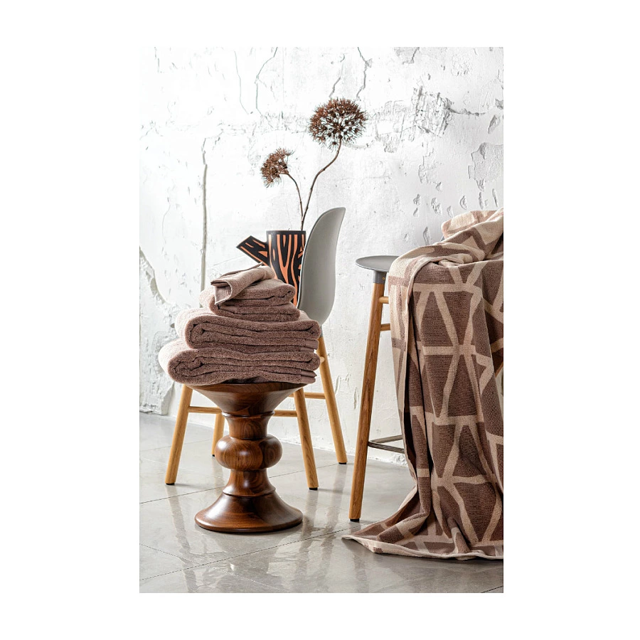 Полотенце для лица Tkano Essential 30х30 см, 100% хлопок, коричневое