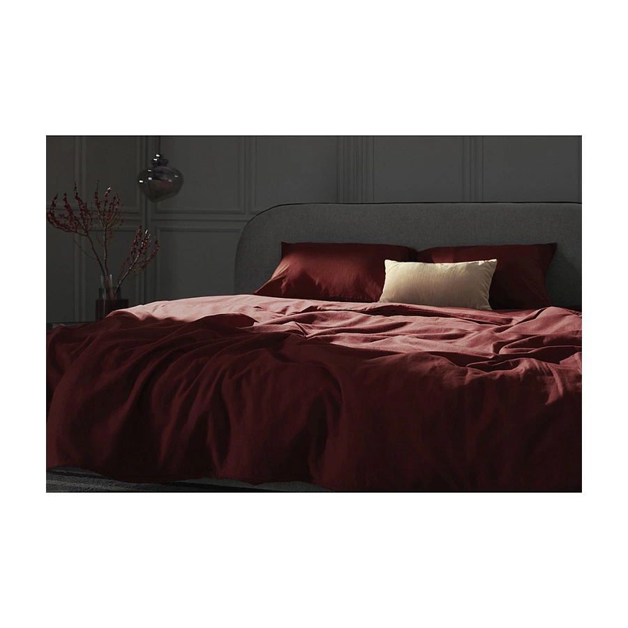 Простыня Tkano Essential 240х270 см, 55% лен, 45% хлопок, цвета копченой паприки