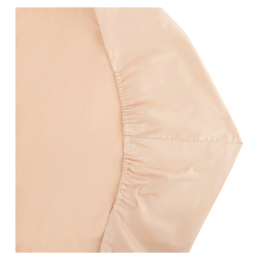 Простыня на резинке Tkano Essential 180х200х30 см, 100% сатин, бежево-розовая