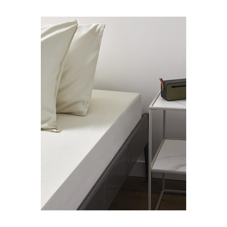 Простыня на резинке Tkano Essential 160х200х30 см, 100% хлопок, бежевая