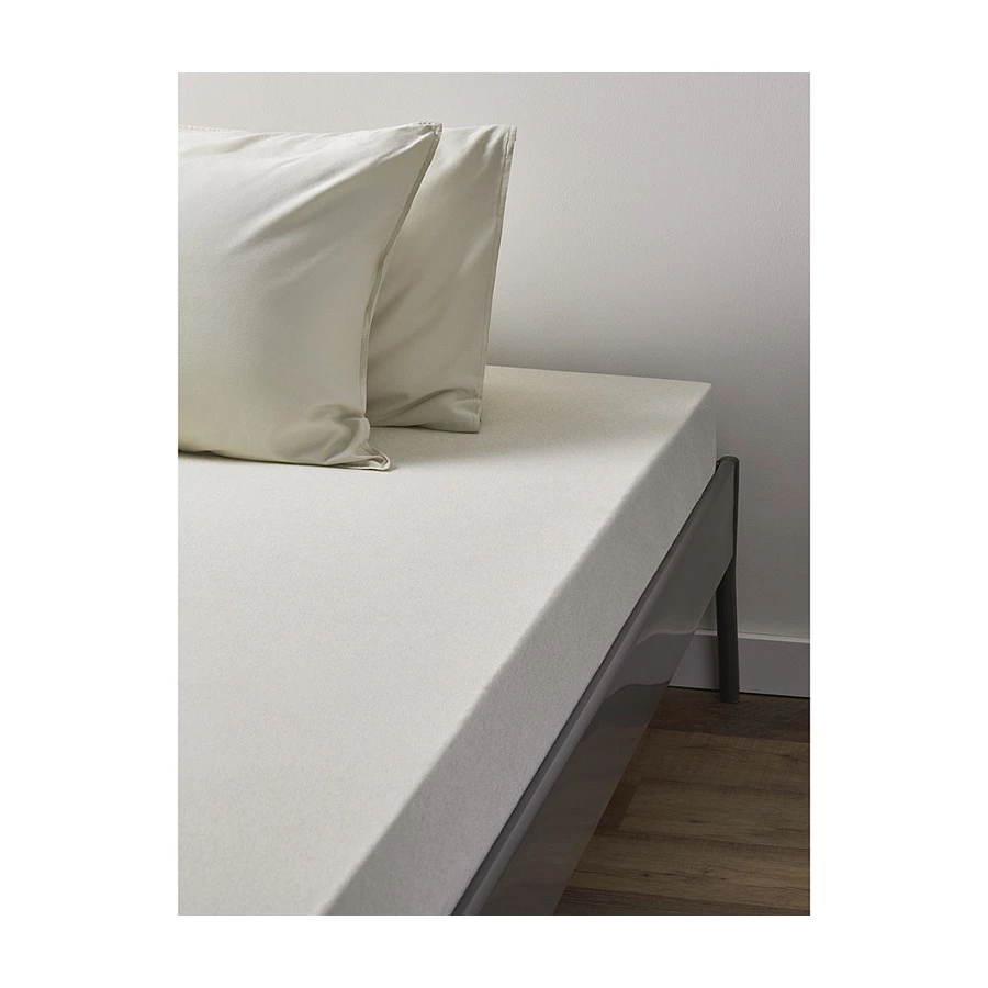 Простыня на резинке Tkano Essential 160х200х30 см, 100% хлопок, бежевая