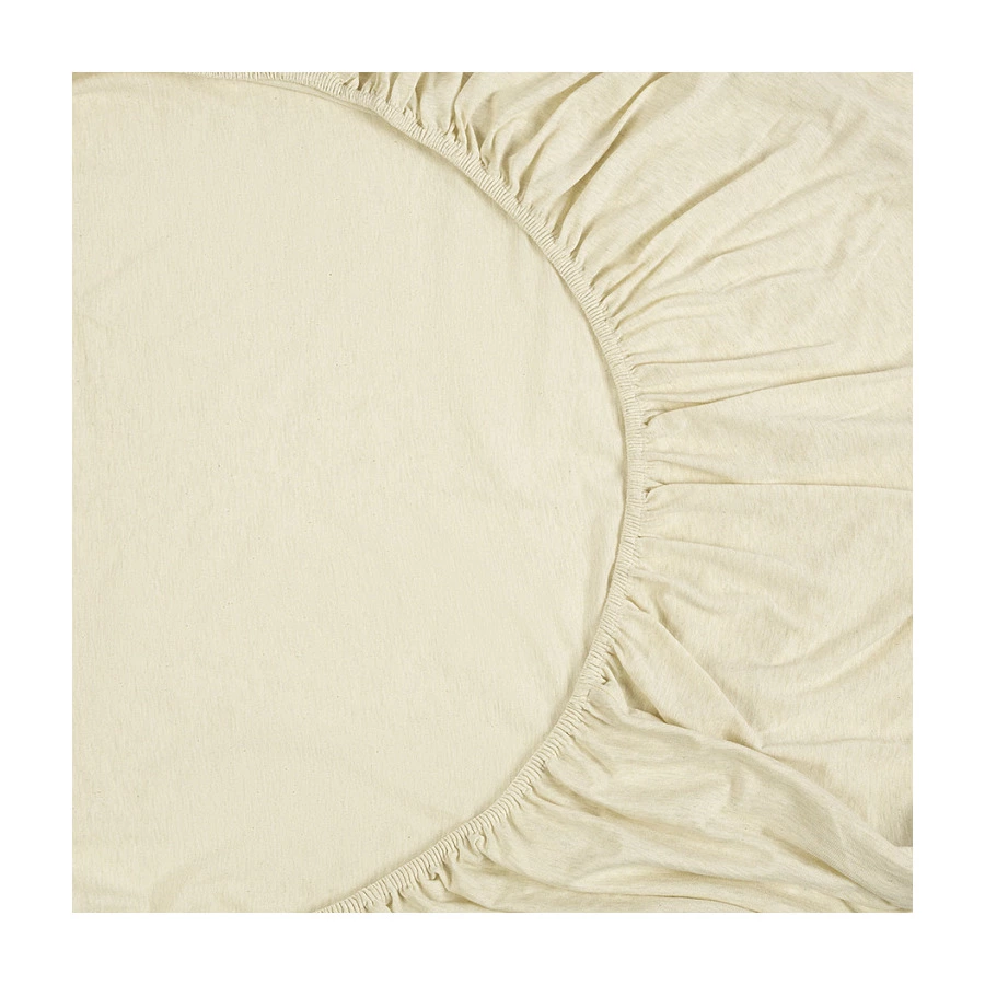 Простыня на резинке Tkano Essential 160х200х30 см, 100% хлопок, бежевая