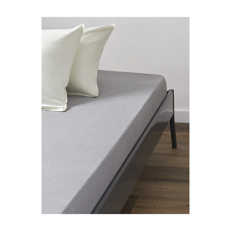 Простыня на резинке Tkano Essential 160х200х30 см, 100% хлопок, бежевая