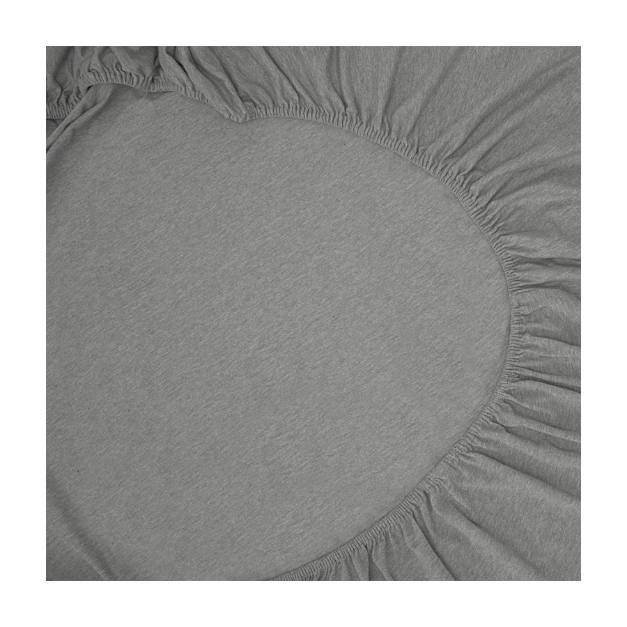 Простыня на резинке Tkano Essential 160х200х30 см, 100% хлопок, серая