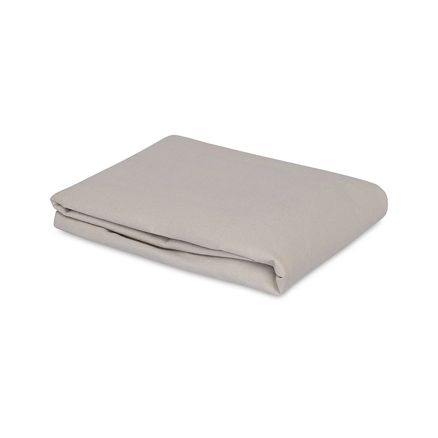 Простыня на резинке Tkano Essential 160х200х30 см, 55% лен, 45% хлопок, светло-серая
