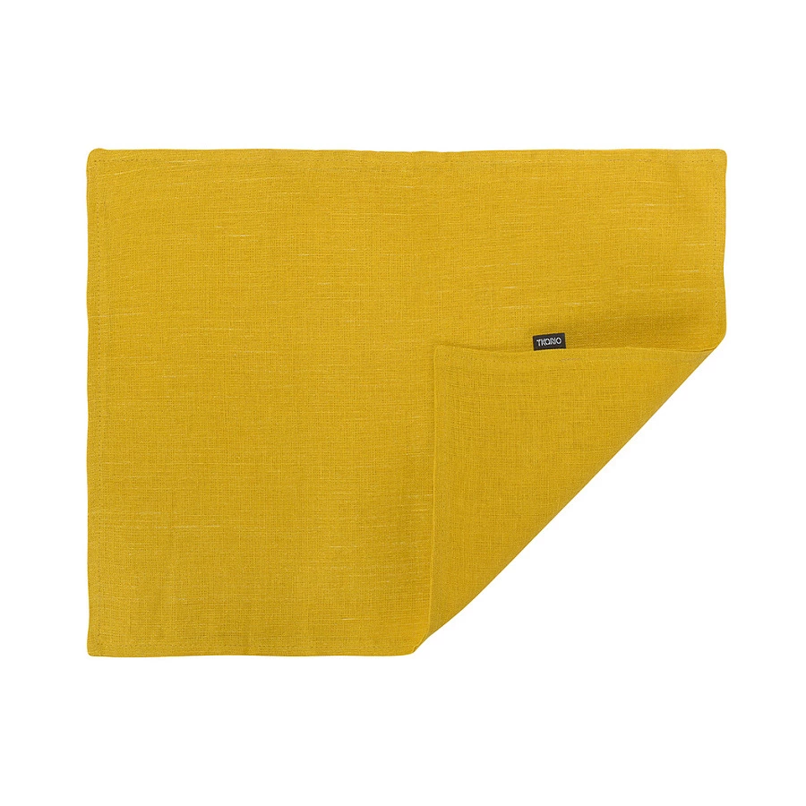 Салфетка сервировочная Tkano Essential 35х45 см, 100% стираный лен, горчичная