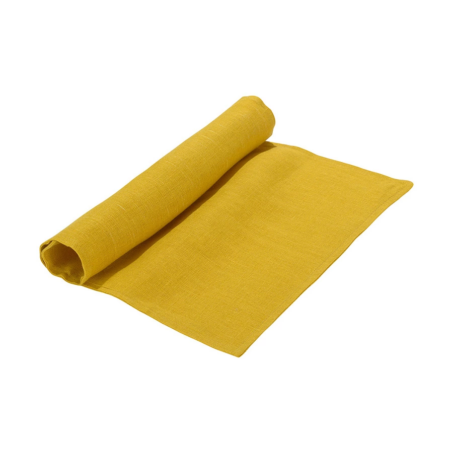 Салфетка сервировочная Tkano Essential 35х45 см, 100% стираный лен, горчичная