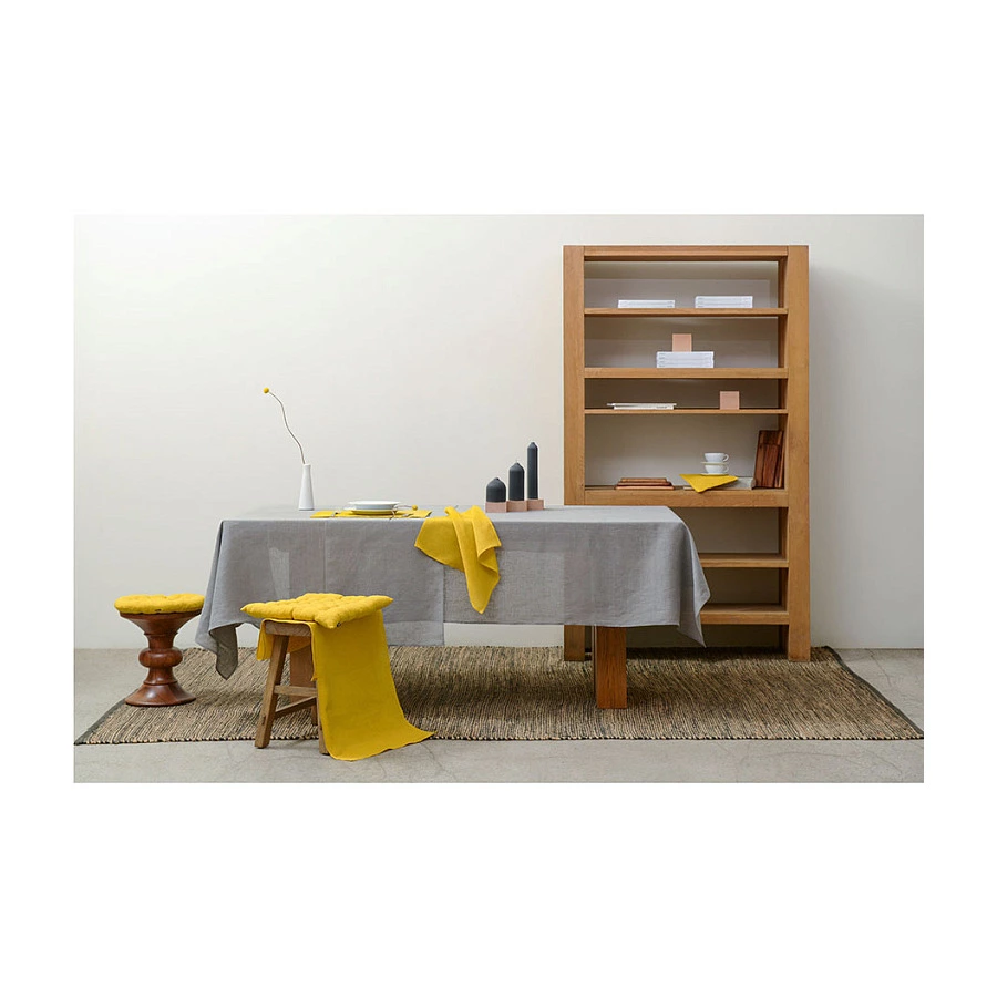 Салфетка сервировочная Tkano Essential 45х45 см, 100% стираный лен, горчичная