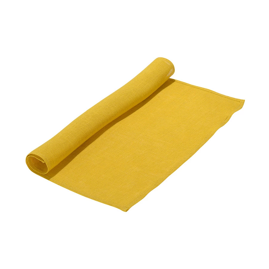 Салфетка сервировочная Tkano Essential 45х45 см, 100% стираный лен, горчичная